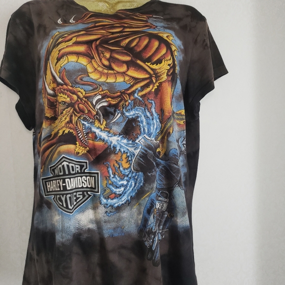 Harley-Davidson Tops - HARLEY DAVIDSON  DRAGON SMOKY MOUNTAINS LG